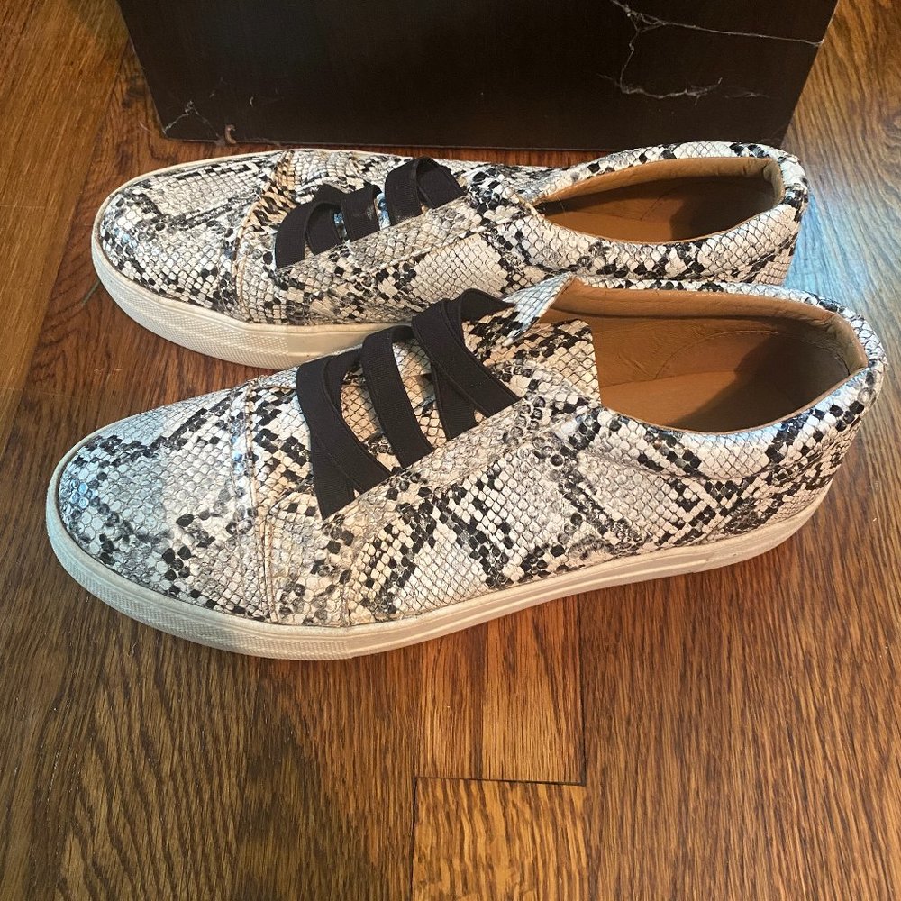 Snakeskin Pattern Slip-On Sneakers